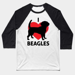 I Love Beagles - Dog Lover Dogs Baseball T-Shirt